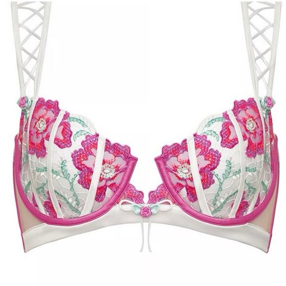 NWT For Love & Lemons Festival Floral Underwire Bra Victoria Secret’s 34D - Picture 7 of 11